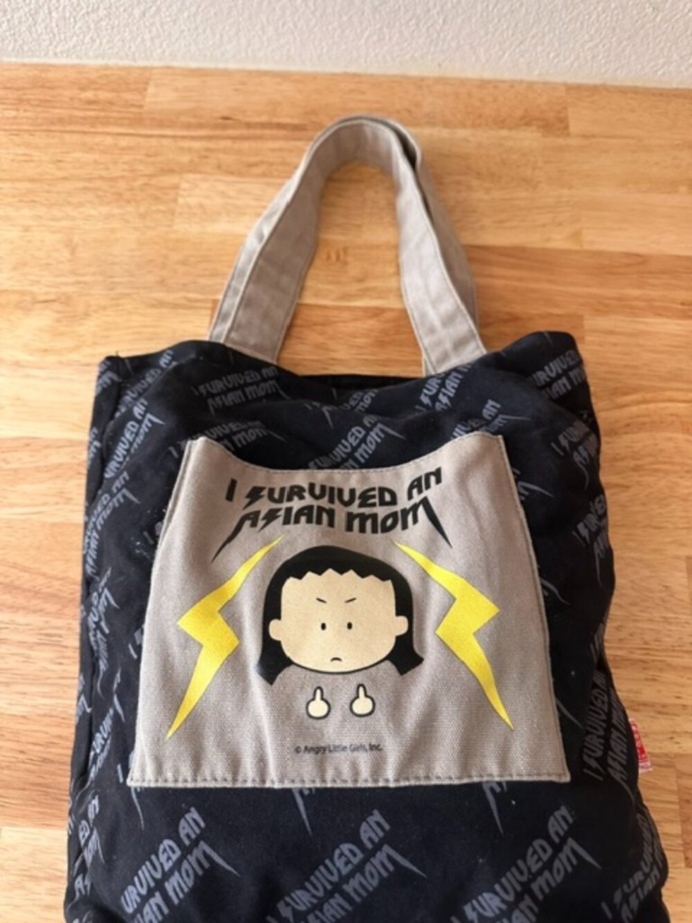 Angry Litte Girls by Lela Lee Tote Bag - "I Survived My Asian Mom"